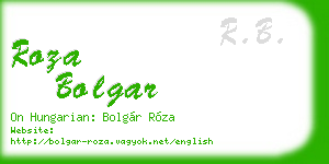 roza bolgar business card